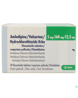 Amlodipine valsar.hydrochloro.krka 5/160/12,5mg 98