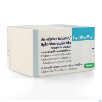 Amlodipine valsar.hydrochloro.krka 5/160/25,0mg 98