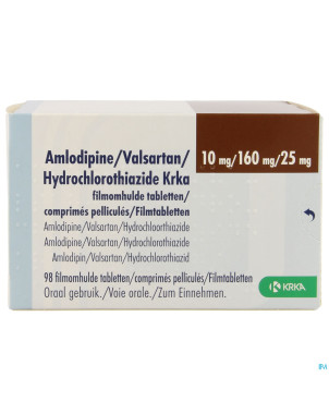 Amlodipine valsar.hydrochloro.krka10/160/25,0mg 98