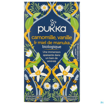 Pukka chamomille vanilla manuka honey bio sach. 20