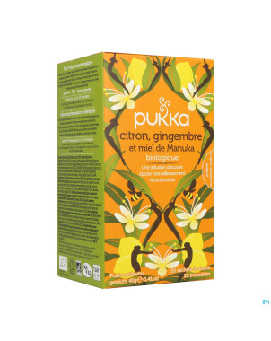 Pukka lemon ginger manuka honey bio sach. 20