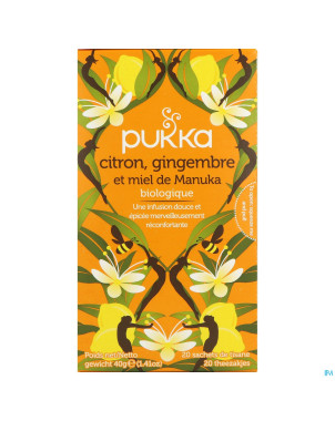 Pukka lemon ginger manuka honey bio sach. 20