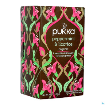 Pukka peppermint licorice bio sach. 20