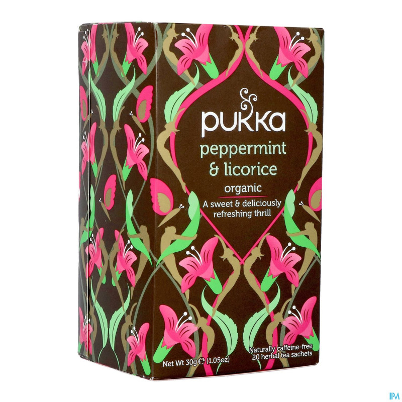 Pukka peppermint licorice bio sach. 20