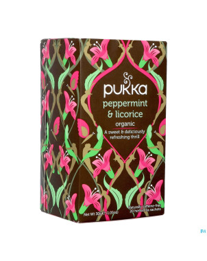 Pukka peppermint licorice bio sach. 20