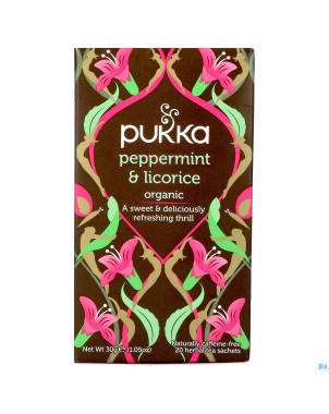 Pukka peppermint licorice bio sach. 20