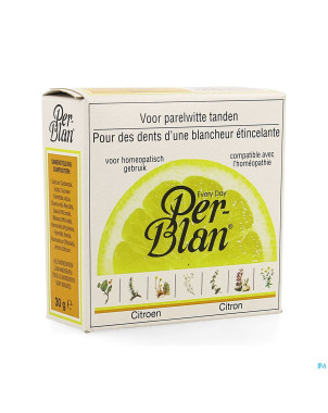 Perblan poudre dentifrice citron 30g