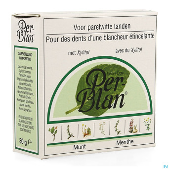 Perblan poudre dentifrice menthe 30g