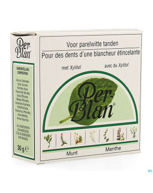 Perblan poudre dentifrice menthe 30g
