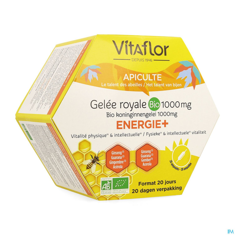 Vitaflor gelee royale bio energie+ 1500mg