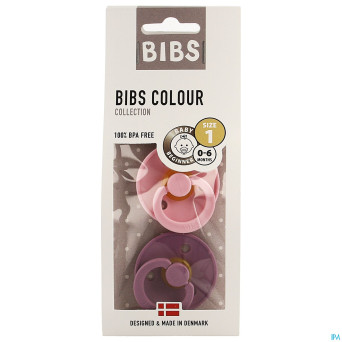 Bibs 1 sucette duo lavender baby pink