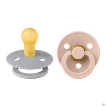 Bibs 1 sucette duo cloud blush