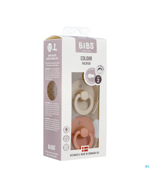 Bibs 2 sucette duo vanilla peach