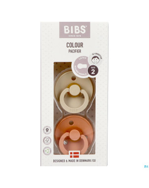 Bibs 2 sucette duo vanilla peach