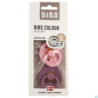 Bibs 2 sucette duo lavender baby pink
