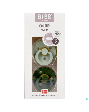 Bibs 2 sucette duo sage hunter green
