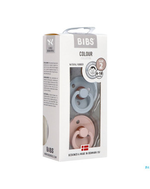 Bibs 2 sucette duo cloud blush