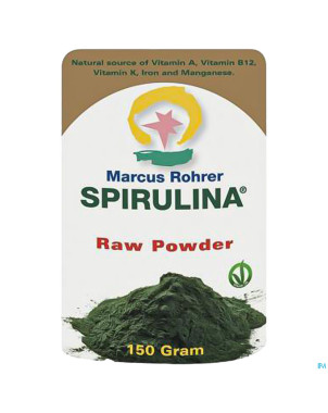 Marcus rohrer spirulina raw doypack    pdr 150g