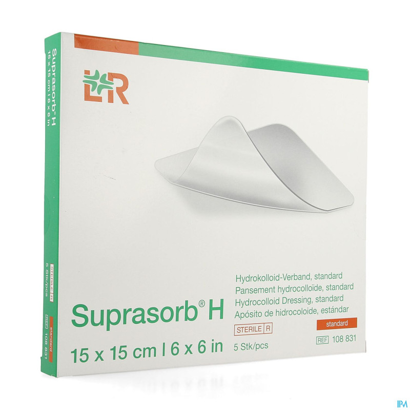 Suprasorb h hydrocol. standard   15x15cm  5 108831