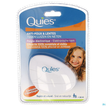 Quies a/poux+lentes peigne electronique