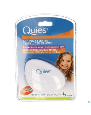 Quies a/poux+lentes peigne electronique