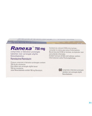 Ranexa 750mg lib.prolongee comp  60
