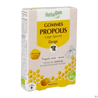 Herbalgem propolis large spectre bio    gommes 24