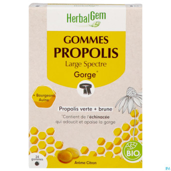 Herbalgem propolis large spectre bio    gommes 24