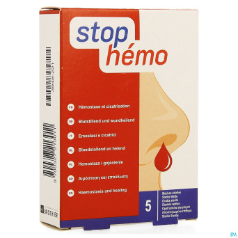 Stop hemo ouate steril 5x4cm