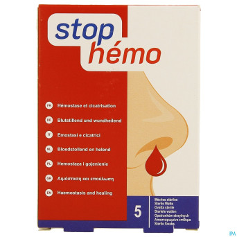 Stop hemo ouate steril 5x4cm