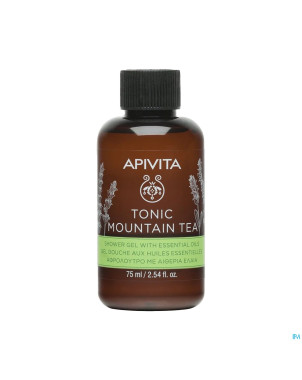 Apivita tonic mountain tea shower gel ess oil 75ml