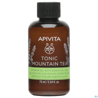 Apivita tonic mountain tea shower gel ess oil 75ml