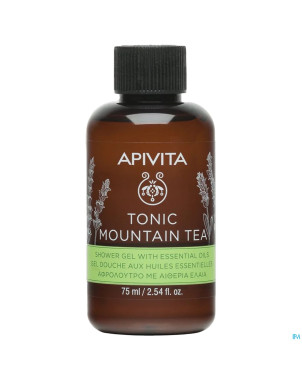 Apivita tonic mountain tea shower gel ess oil 75ml