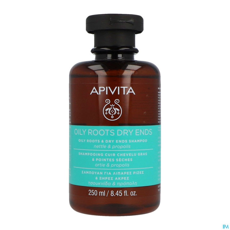 Apivita oily roots&dry ends shampoo 250ml