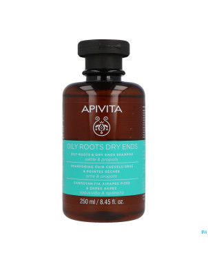Apivita oily roots&dry ends shampoo 250ml