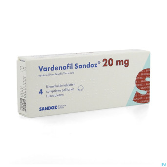 Vardenafil sandoz 20mg comp pell  4 x 20mg