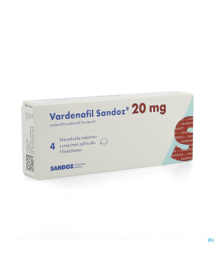 Vardenafil sandoz 20mg comp pell  4 x 20mg