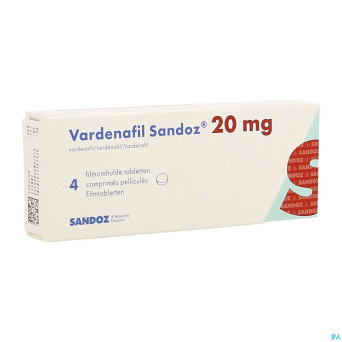 Vardenafil sandoz 20mg comp pell  4 x 20mg