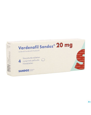 Vardenafil sandoz 20mg comp pell  4 x 20mg