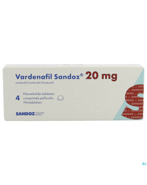 Vardenafil sandoz 20mg comp pell  4 x 20mg