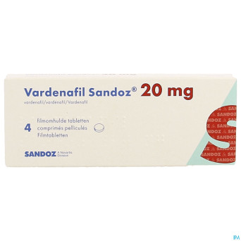 Vardenafil sandoz 20mg comp pell  4 x 20mg