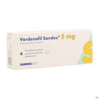 Vardenafil sandoz  5mg comp pell  4 x  5mg