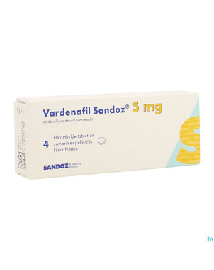Vardenafil sandoz  5mg comp pell  4 x  5mg