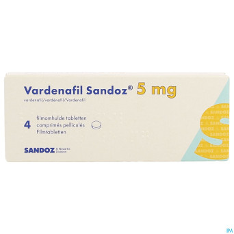 Vardenafil sandoz  5mg comp pell  4 x  5mg