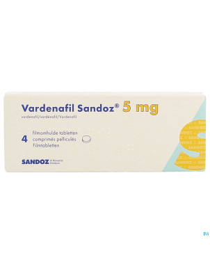 Vardenafil sandoz  5mg comp pell  4 x  5mg