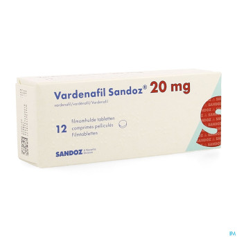Vardenafil sandoz 20mg comp pell 12 x 20mg