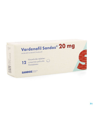 Vardenafil sandoz 20mg comp pell 12 x 20mg