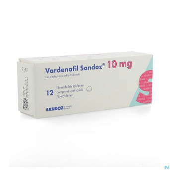 Vardenafil sandoz 10mg comp pell 12 x 10mg