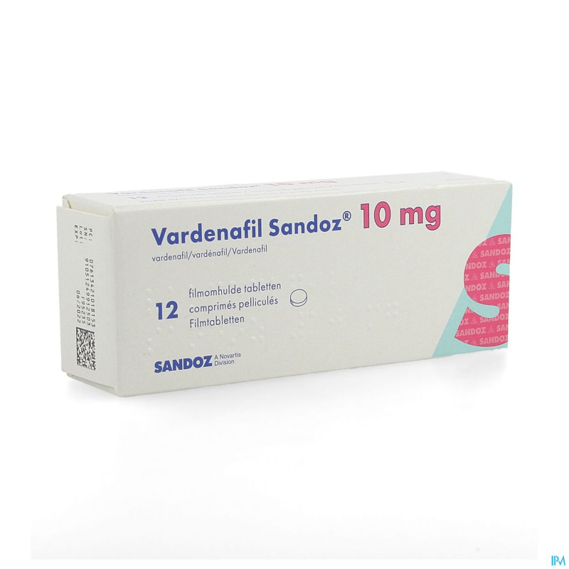 Vardenafil sandoz 10mg comp pell 12 x 10mg