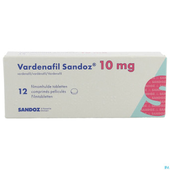 Vardenafil sandoz 10mg comp pell 12 x 10mg